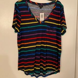 NWT Torrid Rainbow Stripe t-shirt